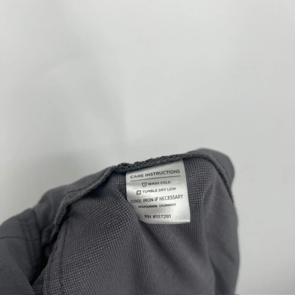 Mizzen+Main Helmsman Slim Performance Pants Charcoal Grey 32x30 Stretch Tech